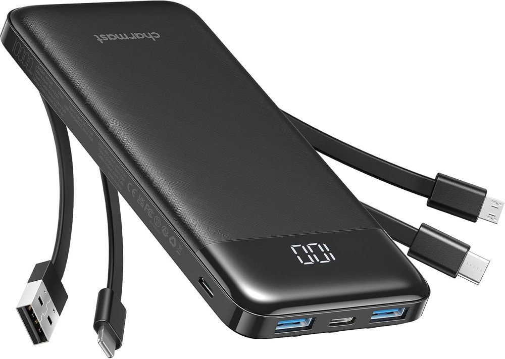 charmast Portable Charger Power Bank with Reinforced Built-in 4